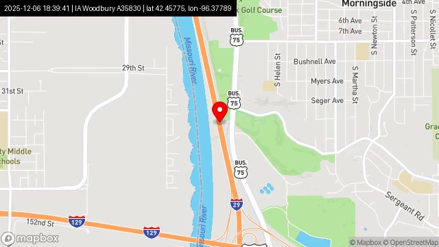 Siouxland Road conditions plow look 12/6/25 as of 1:50pm