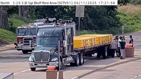 Crews responding to I29 SB Rest Area just south of Sgt Bluff...