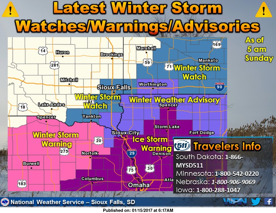 Winter Weather headed for Siouxland Ice and Snow Mix