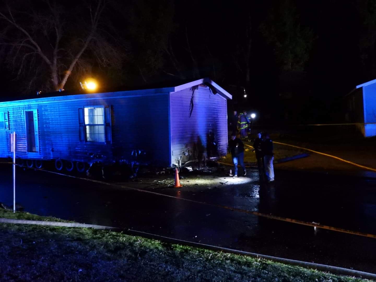 One Dead After Motorcycle vs Mobile Home Traffic Accident and Fire