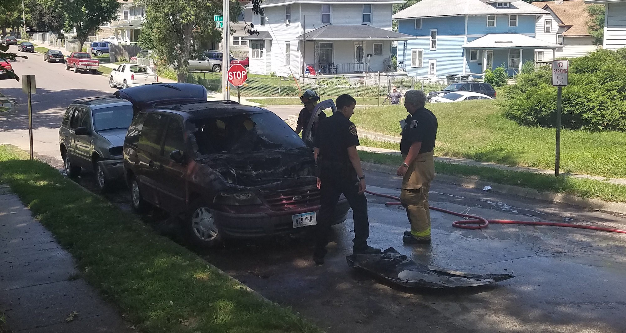 Fire destroys Van at 17th and Jones