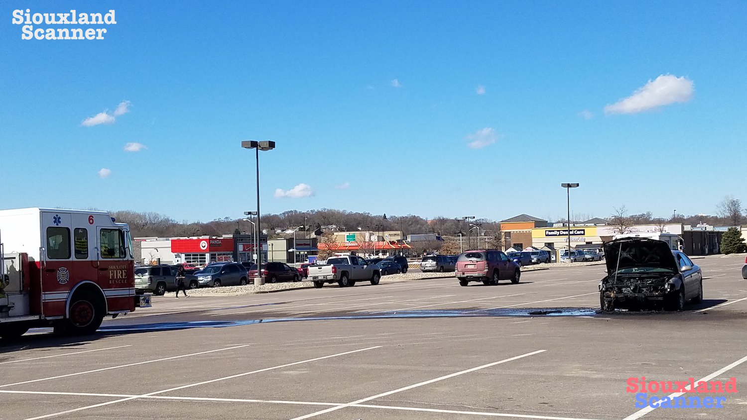 Vehicle Fire Lowes Parking Lot