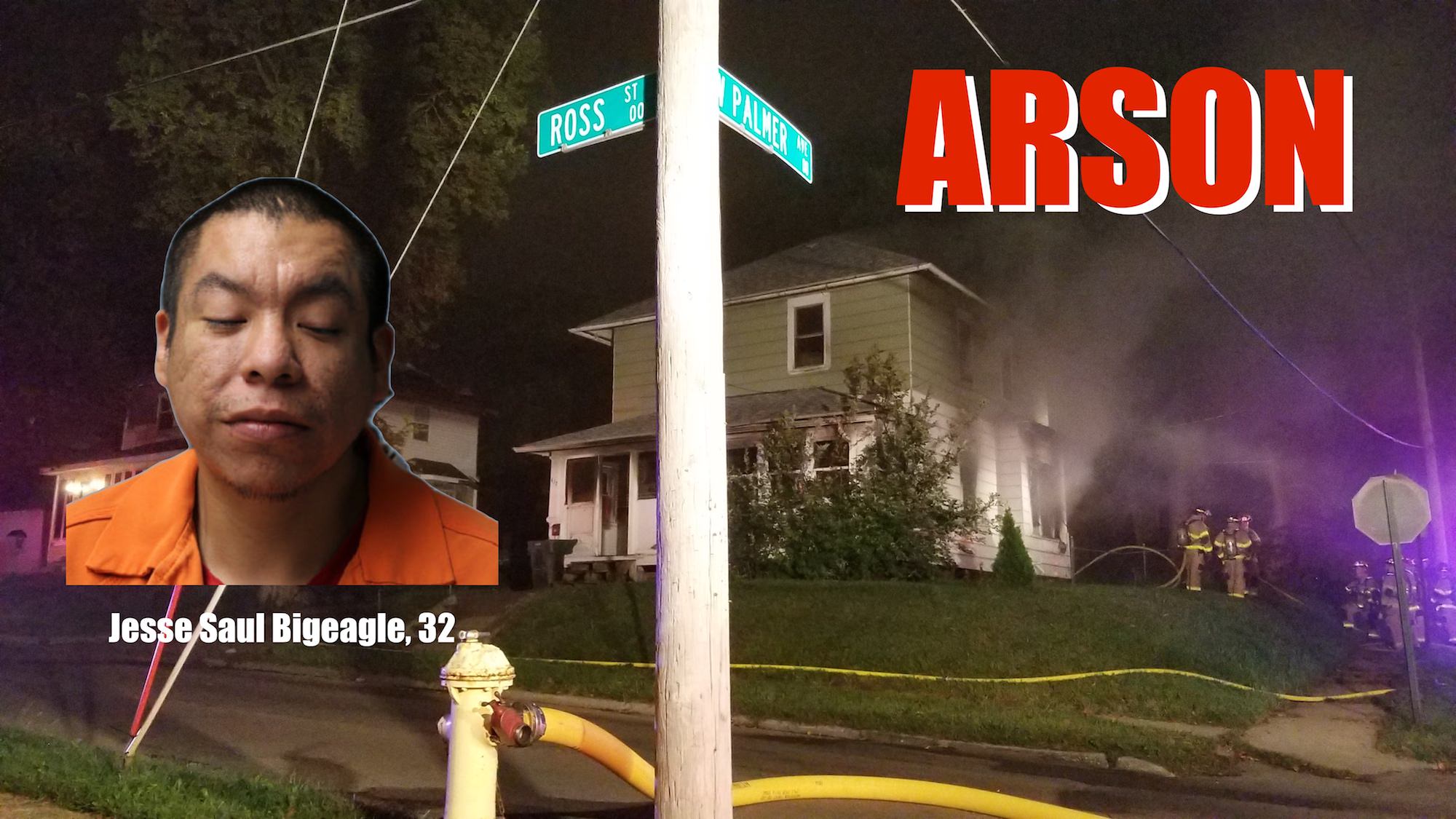 Man charged with arson after fire on Ross Street in Sioux City